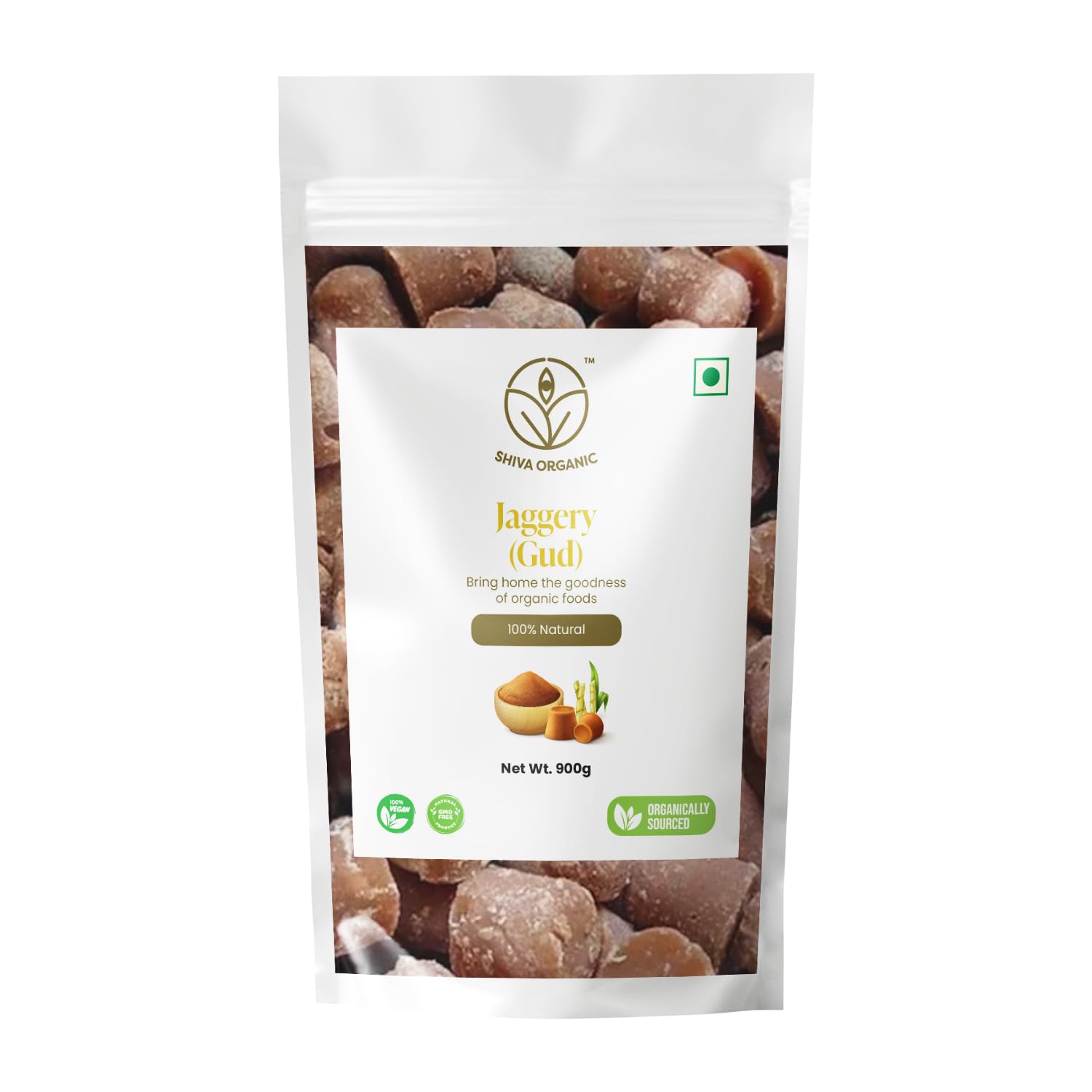 Shiva Organic Jaggery Powder Cubes - 900 gms