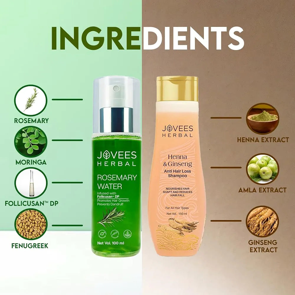 Jovees Herbal Rosemary Water & Anti Hair Loss Shampoo