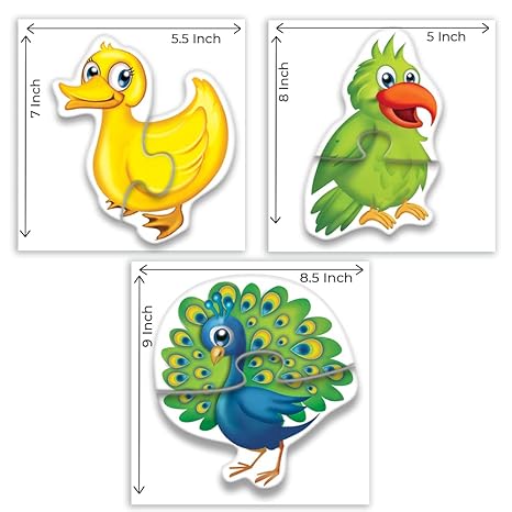 Toykraftt 2 Piece Puzzles For Kids Age Of 2-3 Years For Boys Girls Educational Toys
