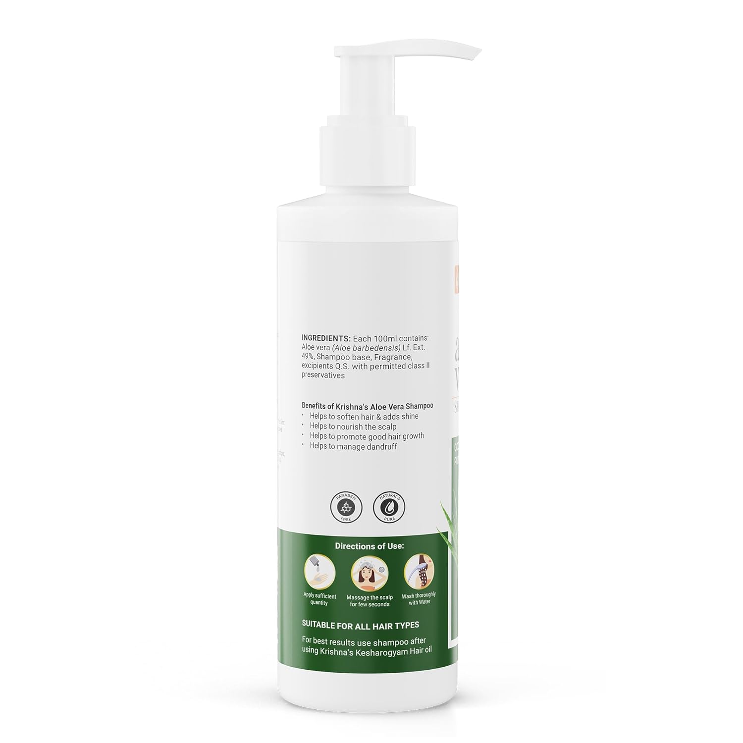 Krishna's Aloe Vera Shampoo Cleans - 500 ml
