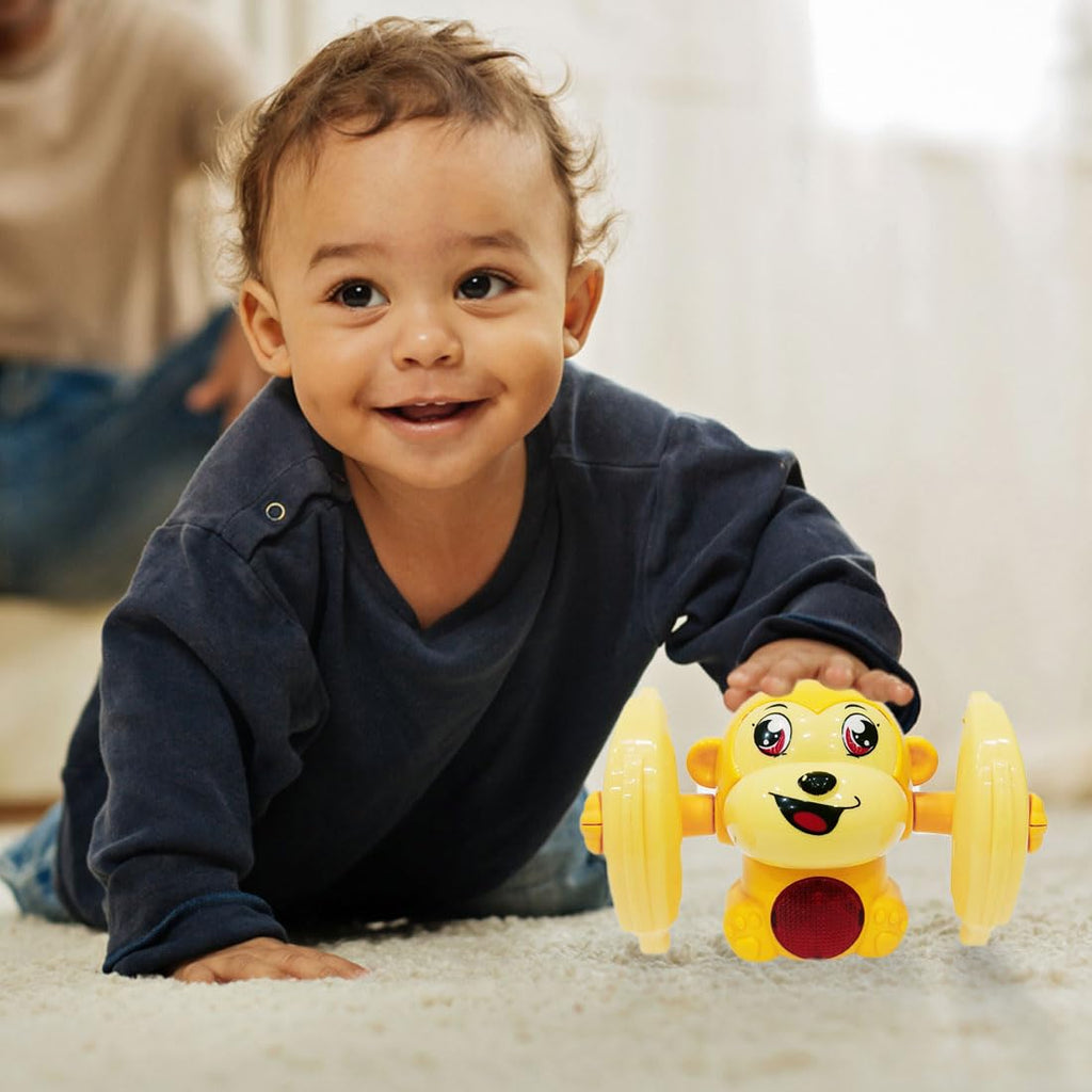 Wembley Dancing Monkey Musical Toy for Kids Baby Spinning Rolling Doll Green
