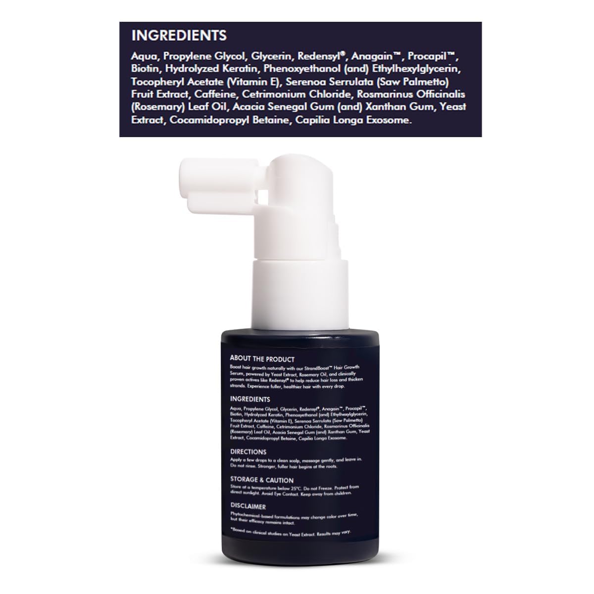 Conscious ChemistÂ® Hair Growth & Anti Hair Fall Serum | Rosemary, Redensyl, Anagain, Procapil, Biotin & Saw palmetto | Controls Hairfall & Boosts New Growth | Improves Hair Density | For Men & Women | 30ml