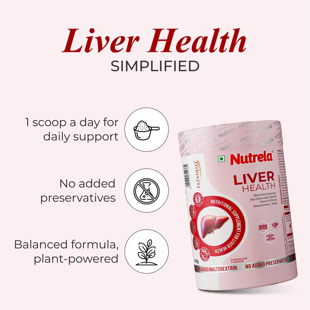 Nutrela Liver Health | High-Protein Nutritional Supplement for Liver Detox & Repair | Botanical Extracts & 21 Micronutrients â€“ 400g