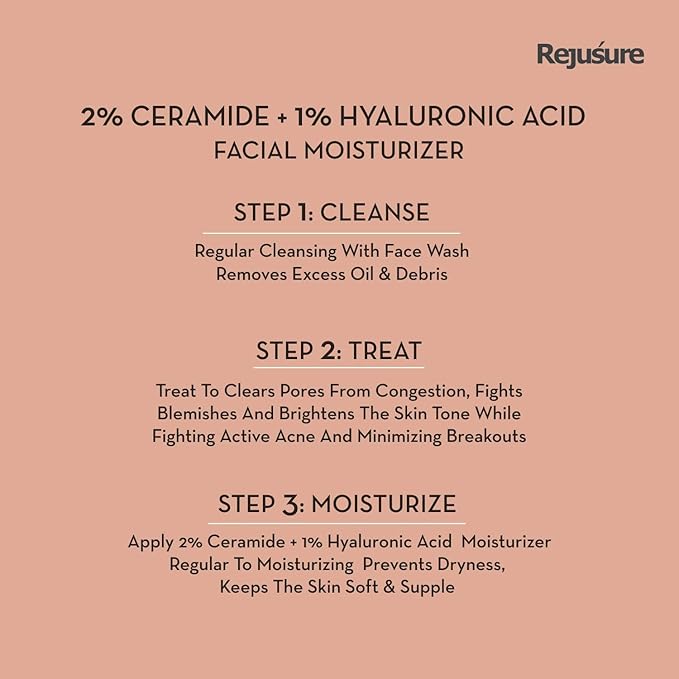 Rejusure Ceramide + Hyaluronic Acid Face Moisturizer - 50 Ml