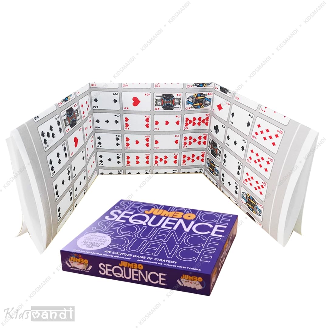 Kids Mandi The Original Jumbo Sequence® Board Game with Foldable Mat