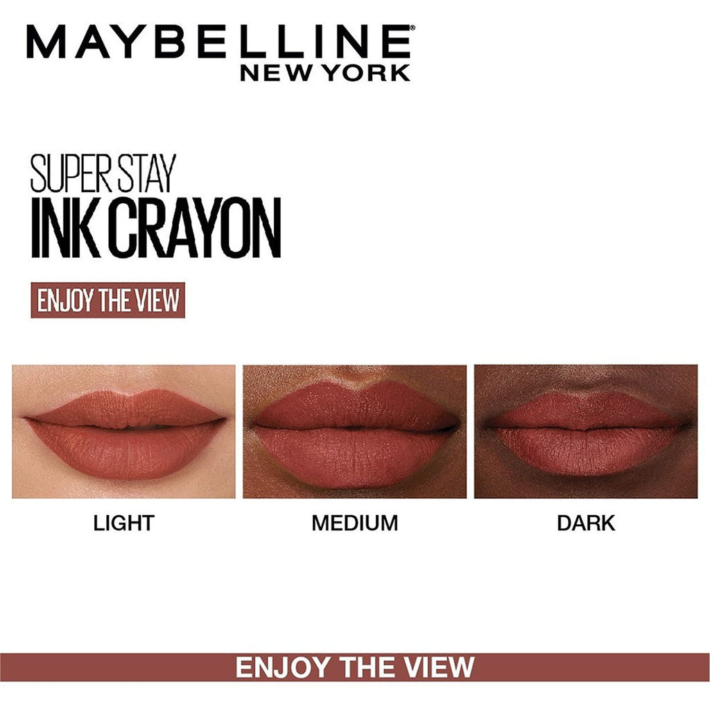 Maybelline New York Matte Ink Crayon Lipstick - 20 Enjoy the View, Matte Finish, Intense Colour, Long-lasting Up To 8 Hours. Maybelline New York Matte Ink Crayon Lipstick is Smudge Resistant | 1.2g