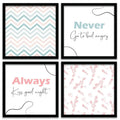 Kotart Never Go to Bed Angry Quotes Frames for Wall Decor Set of 4