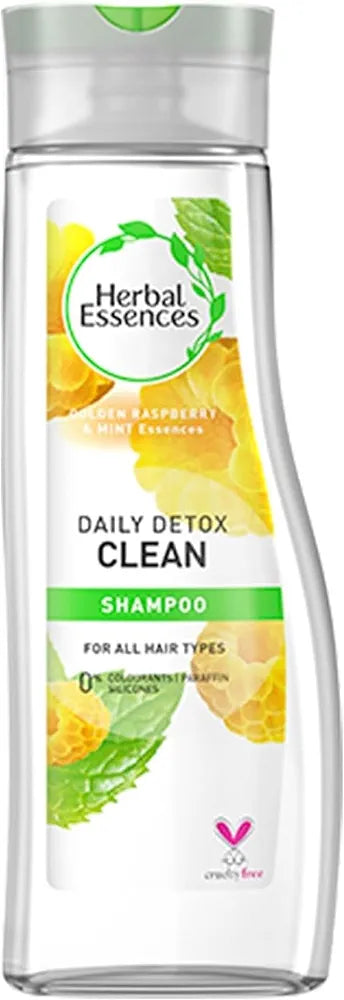 Herbal Essences Daily Detox Clean Shampoo Golden Raspberry & Mint Essences - 400 ml