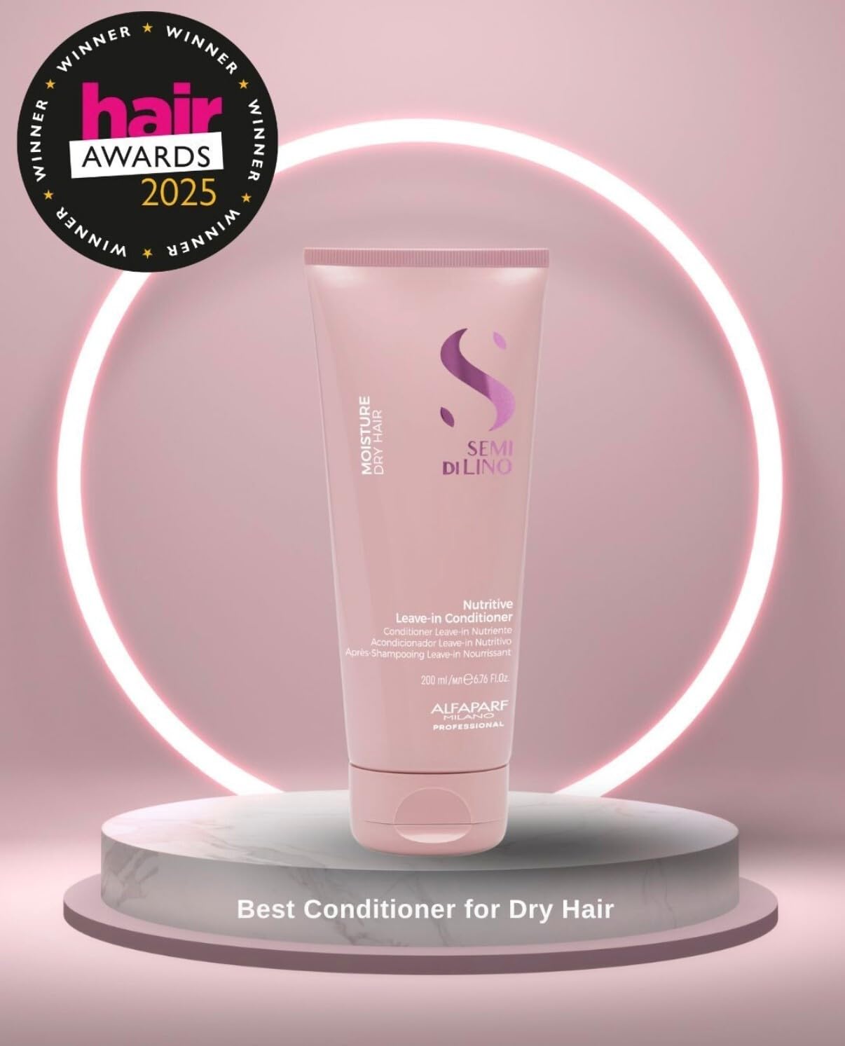 Alfaparf Milano Moisture Leave-in Conditioner for Dry Hair Ideal for Dry, Damaged, Frizzy & Frizz Hair -Leave-In Repair Hair Mask Treatment To Repair Dry Or Damaged Hair - 4 Minutes To Reverse Hair Damage From Bleach, 200ml.