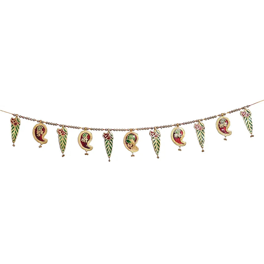 Metal Ethnic Bandarwal Door Toran Wall Hangings Decorative Ganesha Wall Hanging