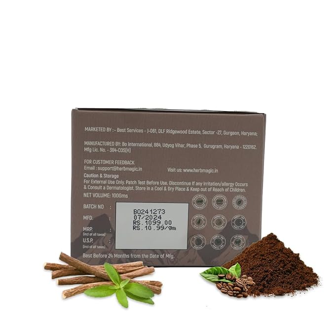 Herbmagic Licorice & Coffee Beans Face Pack With Scrub - 100 Ml