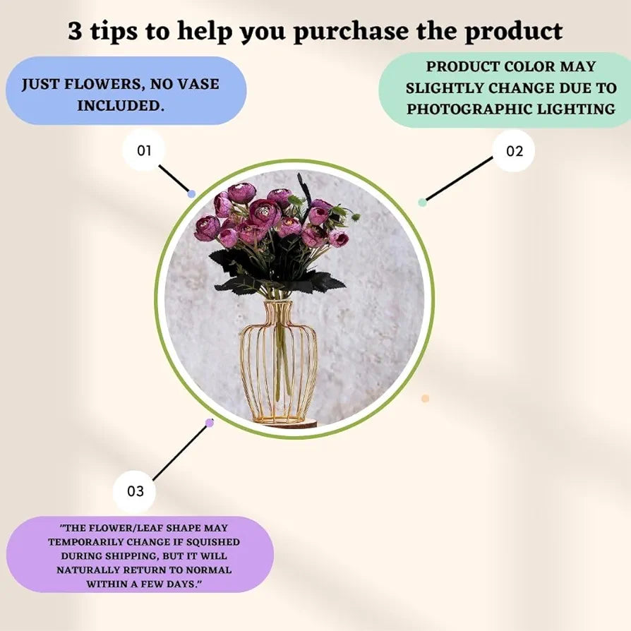 2 Pcs Artificial Rose Flower Sticks Multicolour