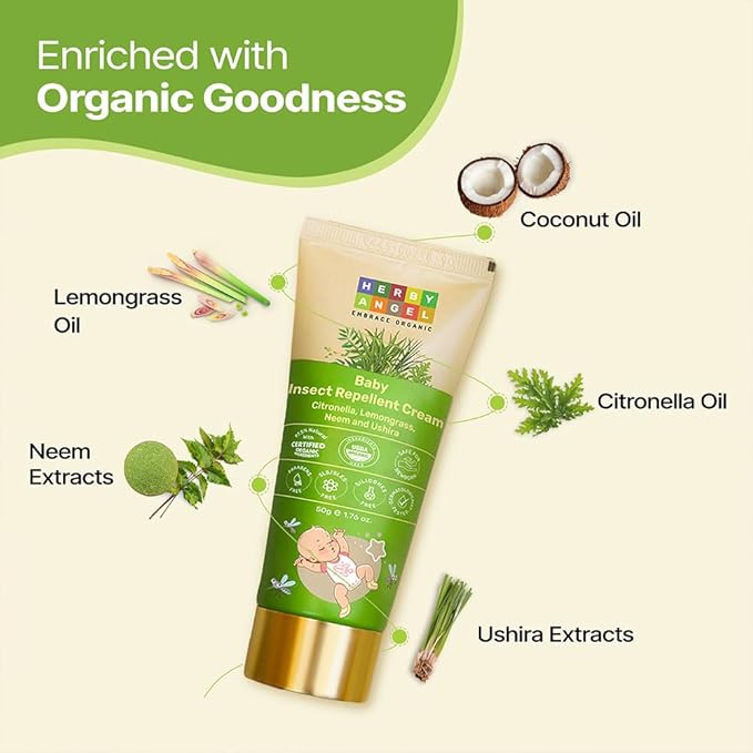 Herby Angel Baby Insect Repellent Cream - 50 gms