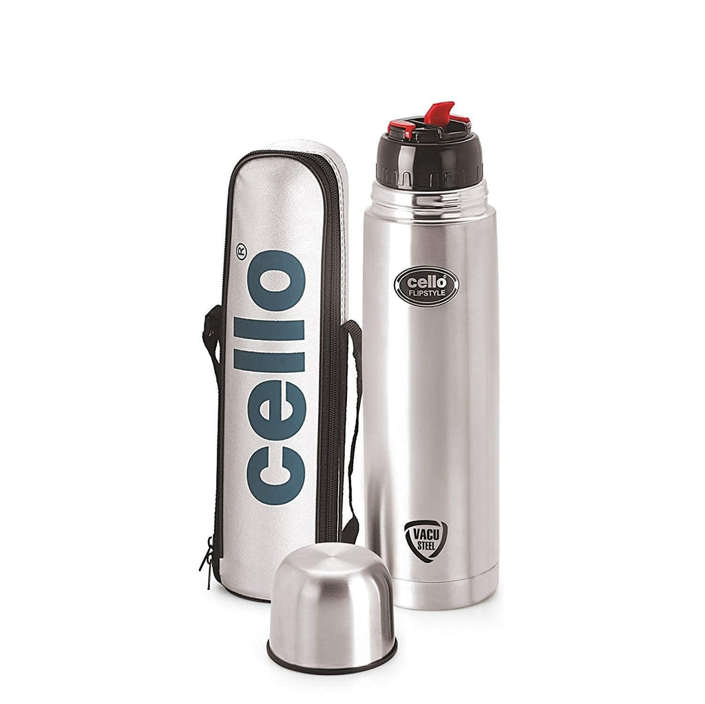Cello Flipstyle Insulated Stainless Steel Flask Water Bottle