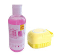 Pet Needs Bio Clean Extra Mild Dog Shampoo With Soft Silicone Shampoo Dispenser Brush | Moisturising and Gentle on Skin | 200 Ml