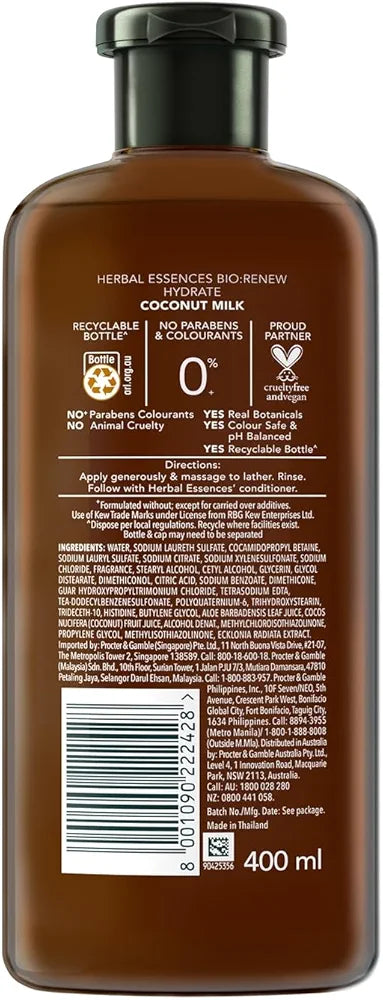 Herbal Essences bio:renew Coconut Milk Shampoo - 400 ml
