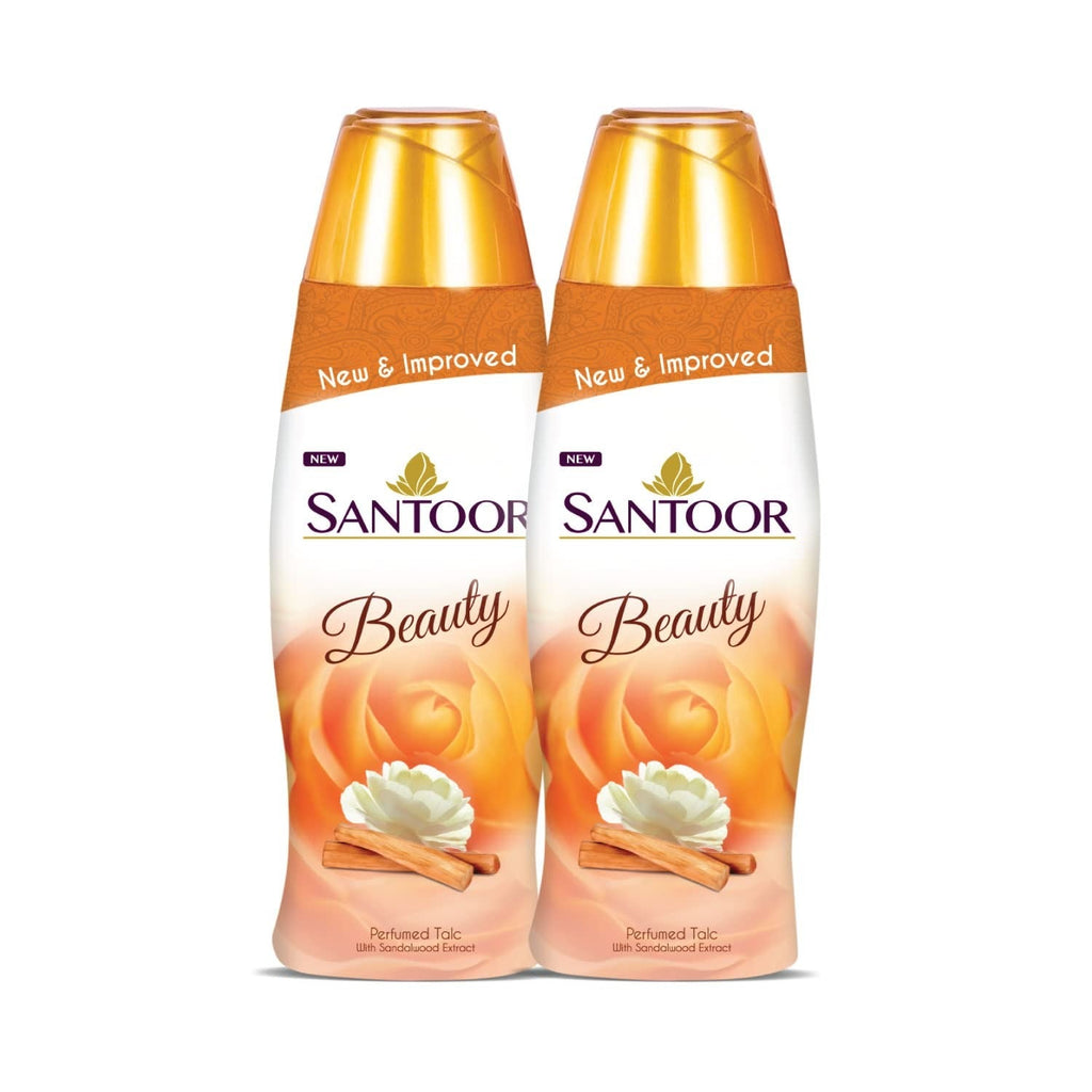 Santoor Beauty Perfumed Talc with Sandalwood Extracts - 150 gms (Pack of 2)