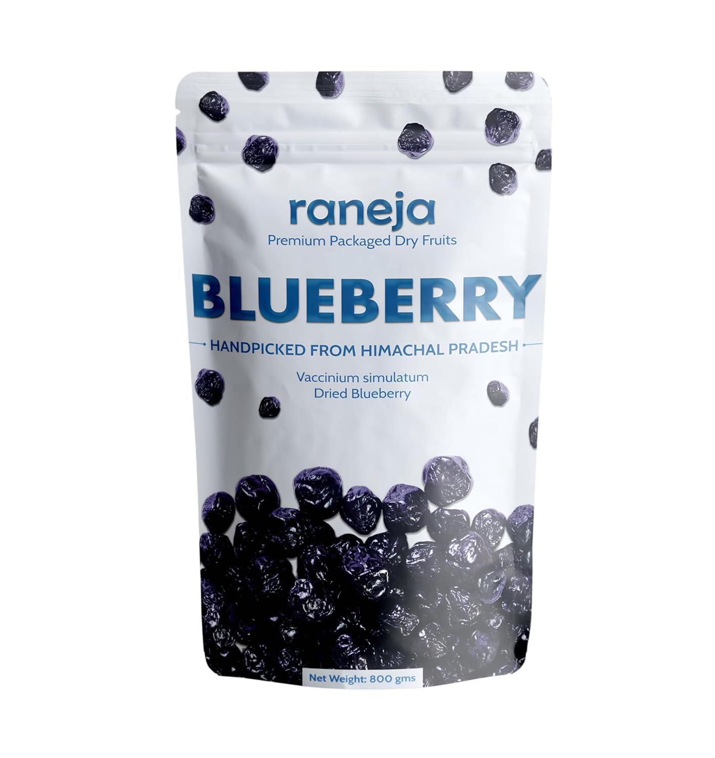 RANEJA 100% Natural Premium Blueberries Without added Sugar | Dried Seedless Blueberries | Dry Fruits | Healthy & Tasty Whole & Dried Blueberry | Rich In Calcium And Vitamin K | Non-GMO(200gm)