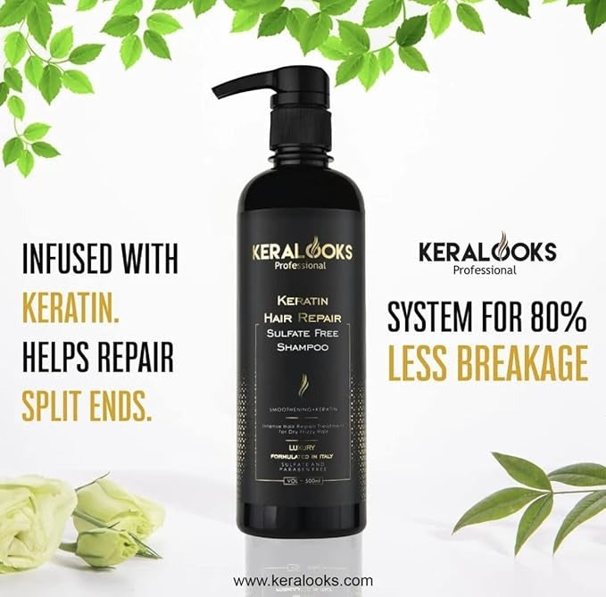 Keralooks Professional Smoothing Plus Keratin Luxury Shampoo - 500 ml