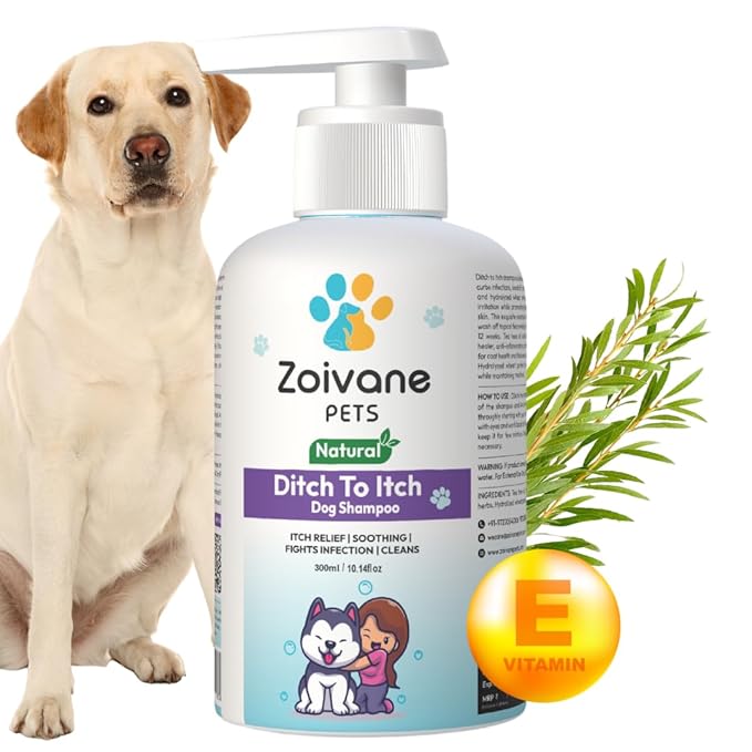 Zoivane Dog Shampoo | Ditch to Itch & Dog Anti Dandruff Shampoo - 300 Ml | Pack of 1