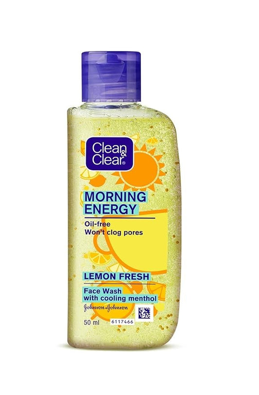 Clean & Clear Morning Energy Lemon Fresh Face Wash Yellow - 50 ml