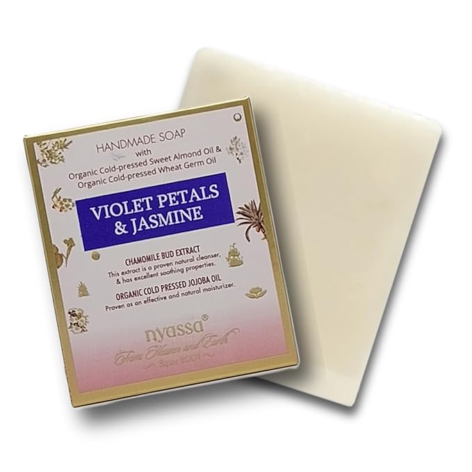 Nyassa Violet Petals & Jasmine Natural Bathing Soap - 150 Gms