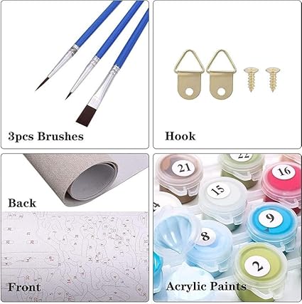 Tulip N Turtle Lord Jagannath Diy Acrylic Paint by Number Kit for Adults Kids Beginner Number Painting Kit | Wall Decoration