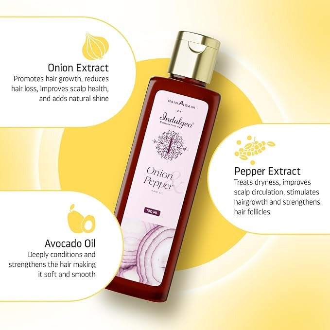 Indulgeo Essentials Nourishing Onion Hair Oil -100 ml