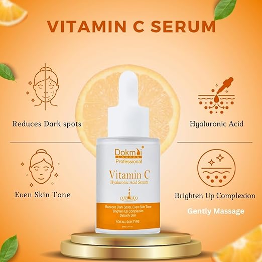 Dokmai London kin Naturals Vitamin C Booster Face Serum - 30 ml Each (Pack of 2)