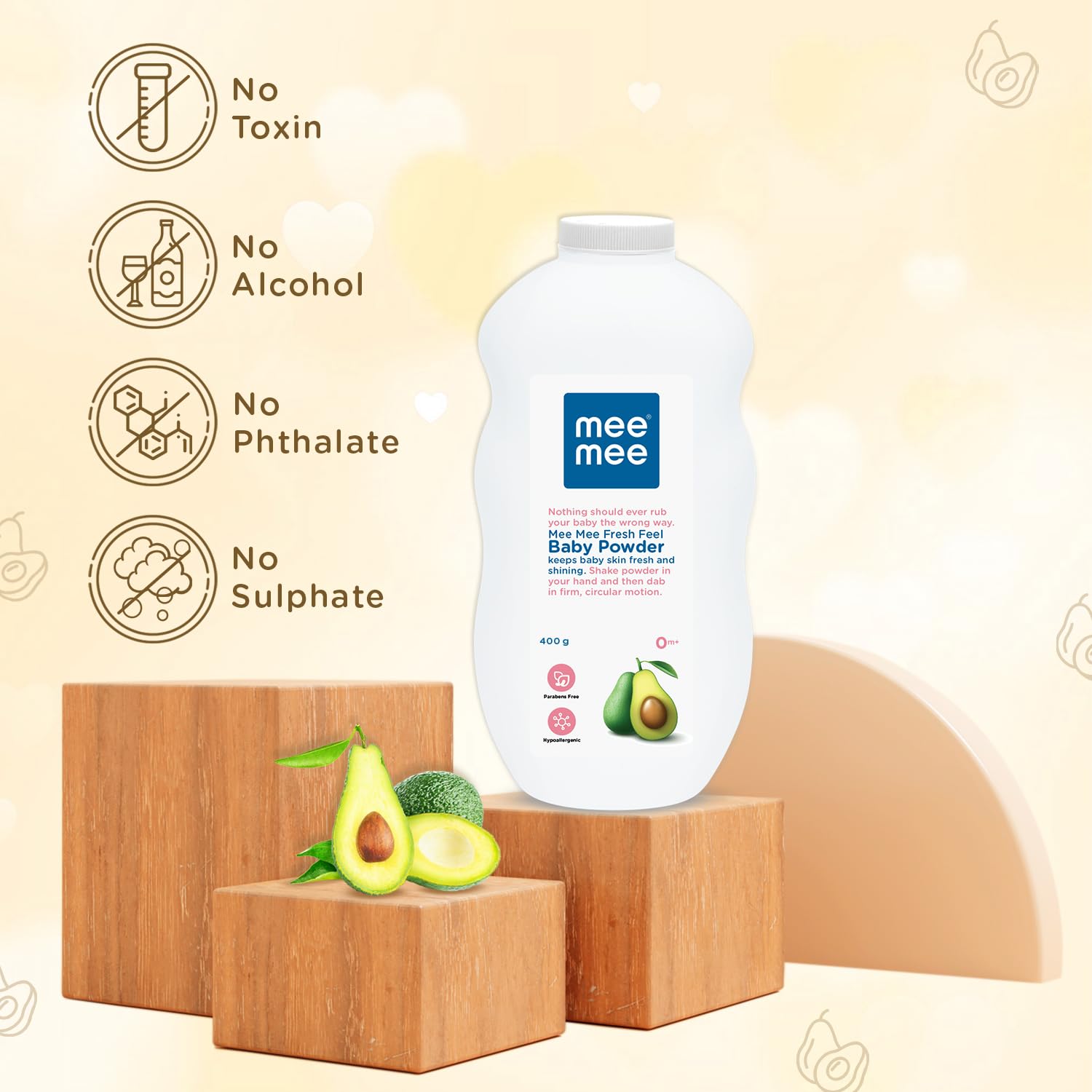 Mee Mee Newborn-Friendly Talcum Powder - 400 gms