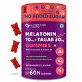 Carbamide Forte Melatonin 10 mg sleep Gummies - with TAGARA, L Tryptophan & Vitamin B6 | Sleep Supplements â€“ 60 Veg Gummies
