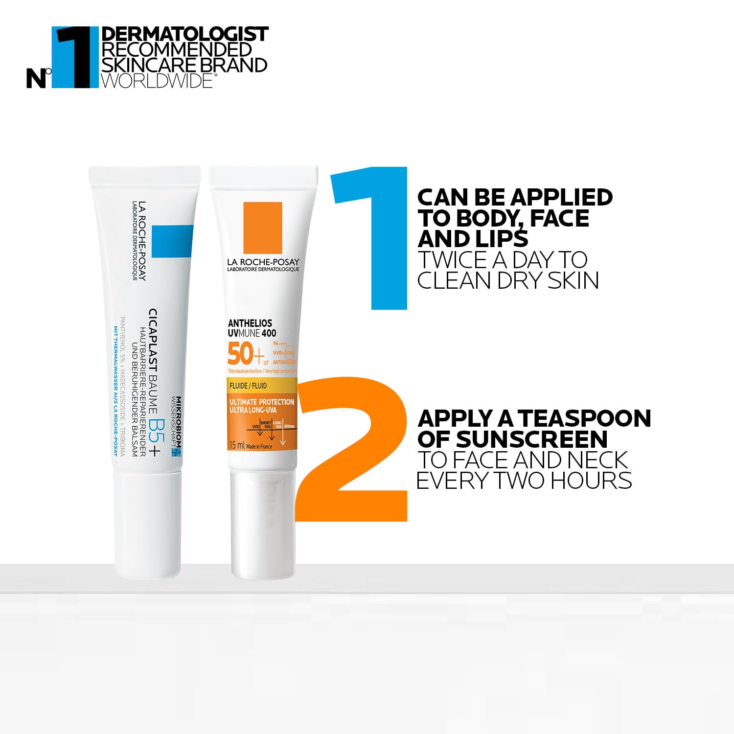 La Roche-Posay Anthelios Sunscreen UVMUNE400 Invisible Fluid SPF50 PA++++ Broad Spectrum UV Protection, Ultra-Lightweight, Non-Perfumed, for Sensitive Skin, 15 ml