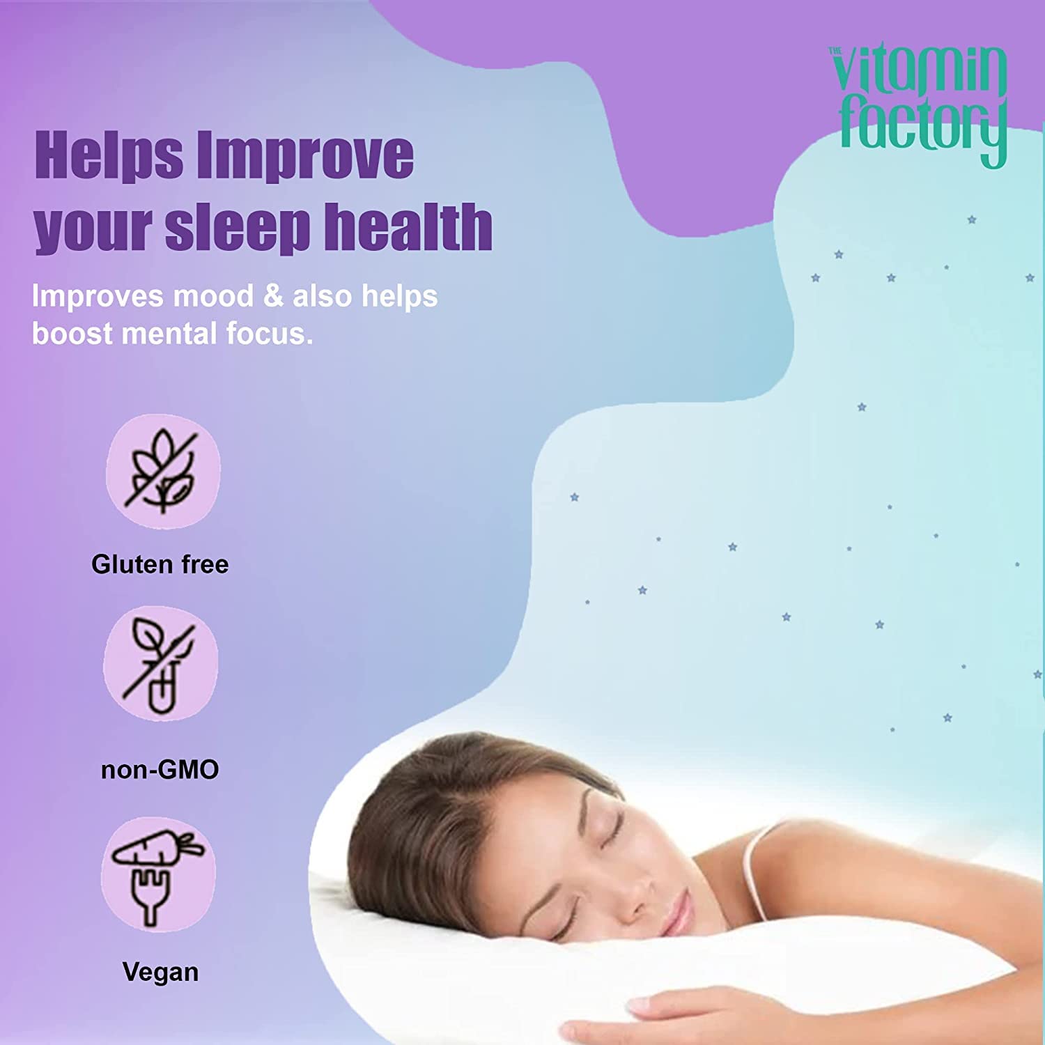 The Vitamin Factory Magnesium Glycinate Supplement - High Absorption Magnesium Supplements For Both Men & Women, Supports Sleep, Muscles & Nerve Health Supplements, 60 Vegetable Capsules