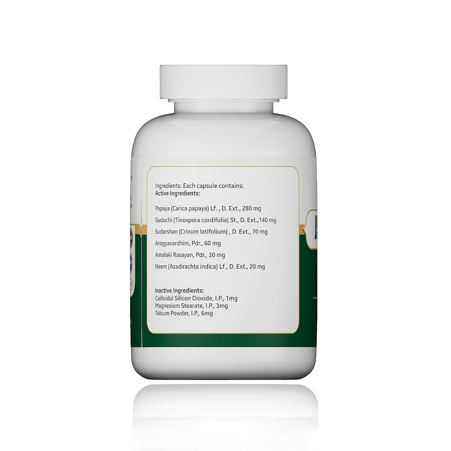 Jeena Sikho Js-Platojee Capsules | Platelet Increasing Herbal Supplements - 60 Caps