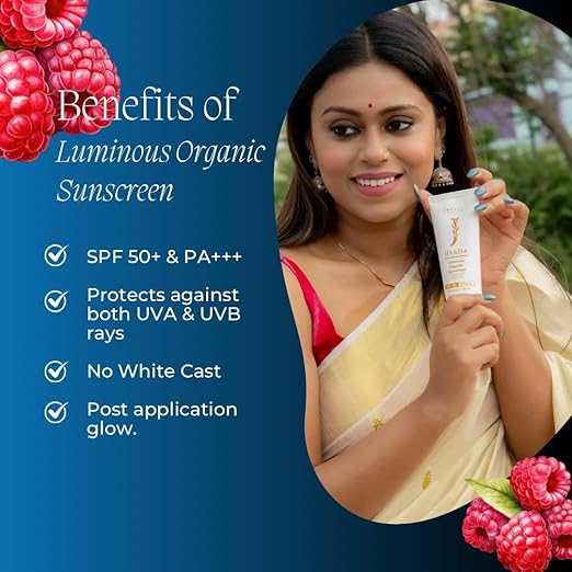 Jivada Luminous Organic Sunscreen with SPF 50+ PA+++ - 100 ml