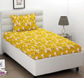 HomeKart Microfiber 160 TC Flat Single Bedsheets for Summer Breathable Wrinklefree  with 1 Pillow Covers Yellow