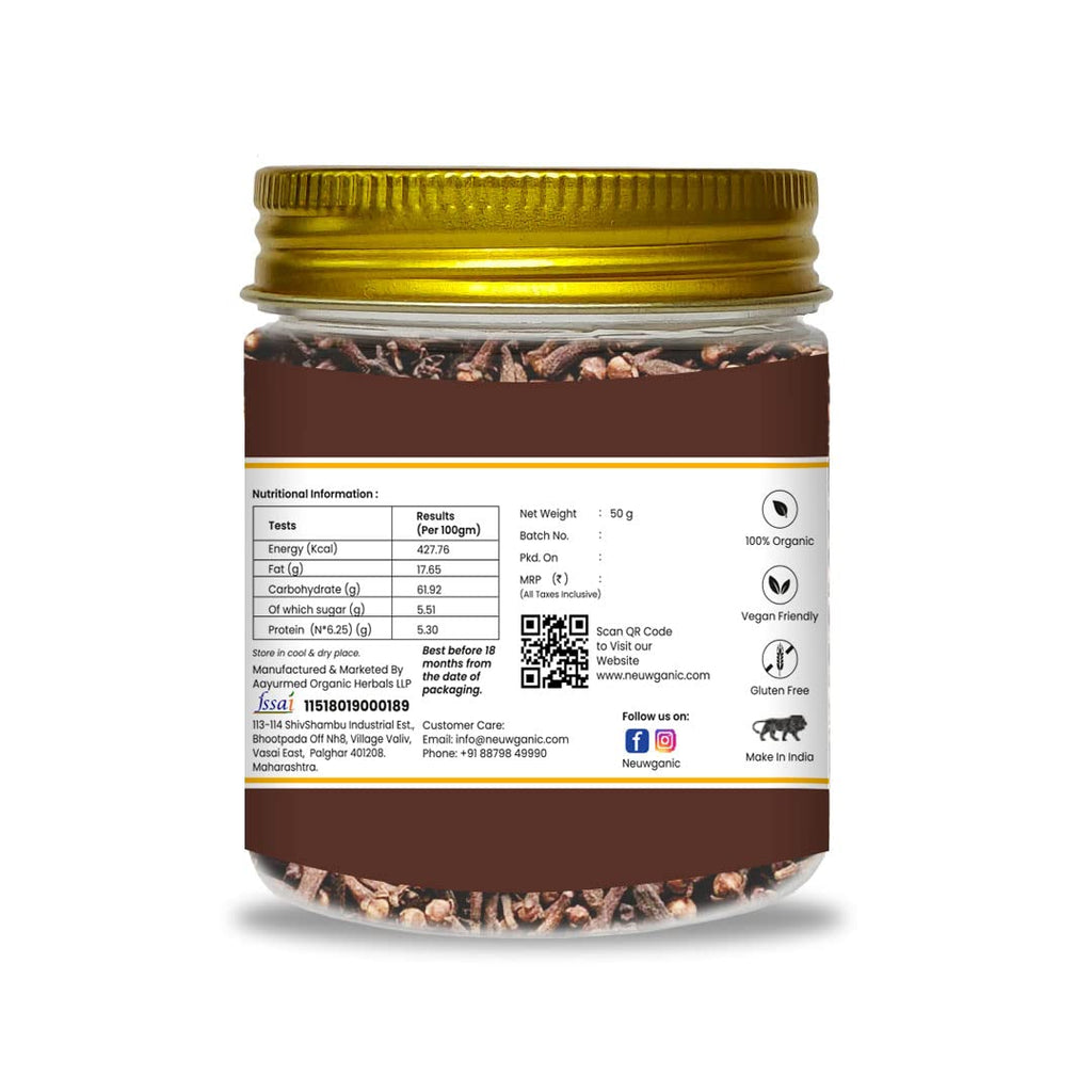 Neuwganic - Organic Clove Pure & Natural Laung - 50 Grams