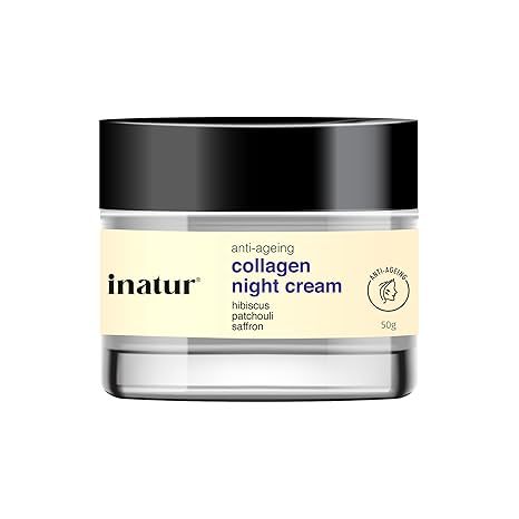 Inatur Collagen Night Cream for Dry Skin Night Cream - 50 gms