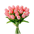 Artificial Tulips 20 Stems PU Faux Flowers 13.5 Inch