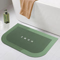 Story@Home Leather Bathroom Mat Aqua Collection Door Mat Anti-Slip Bath Mat Dark Green Colour
