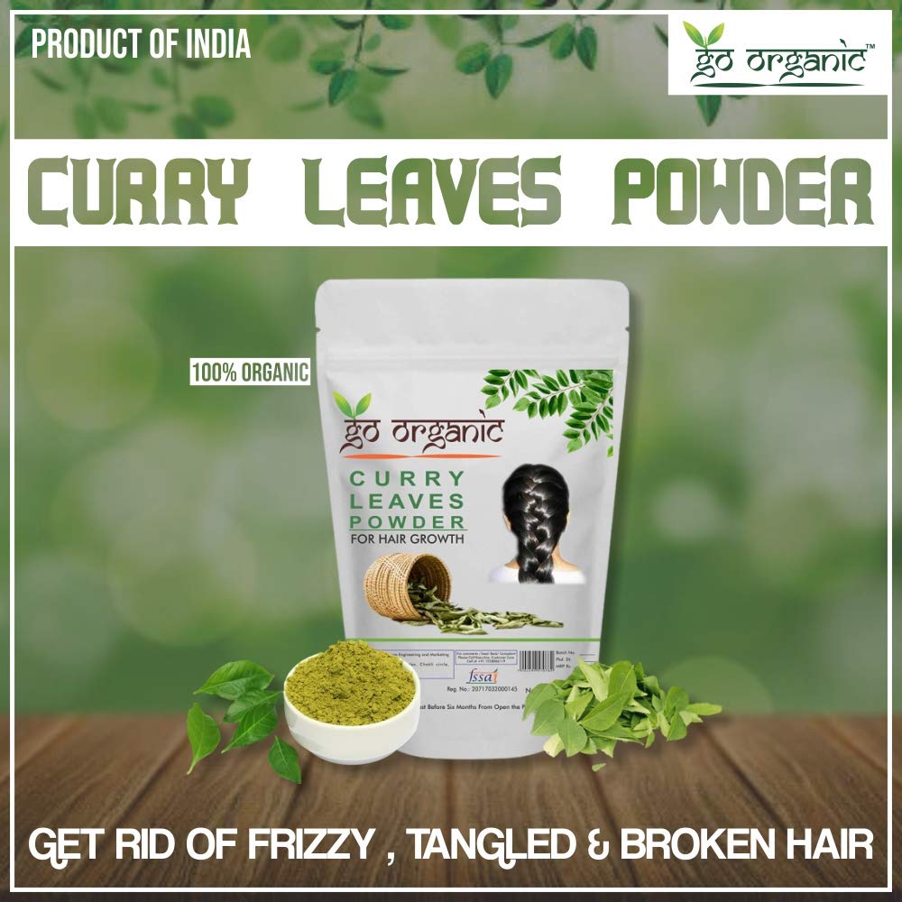 Go Organic Curry Leaves Powder Curry Leaves To Grow Long, Strong And Shiny Hair (250 Grm)