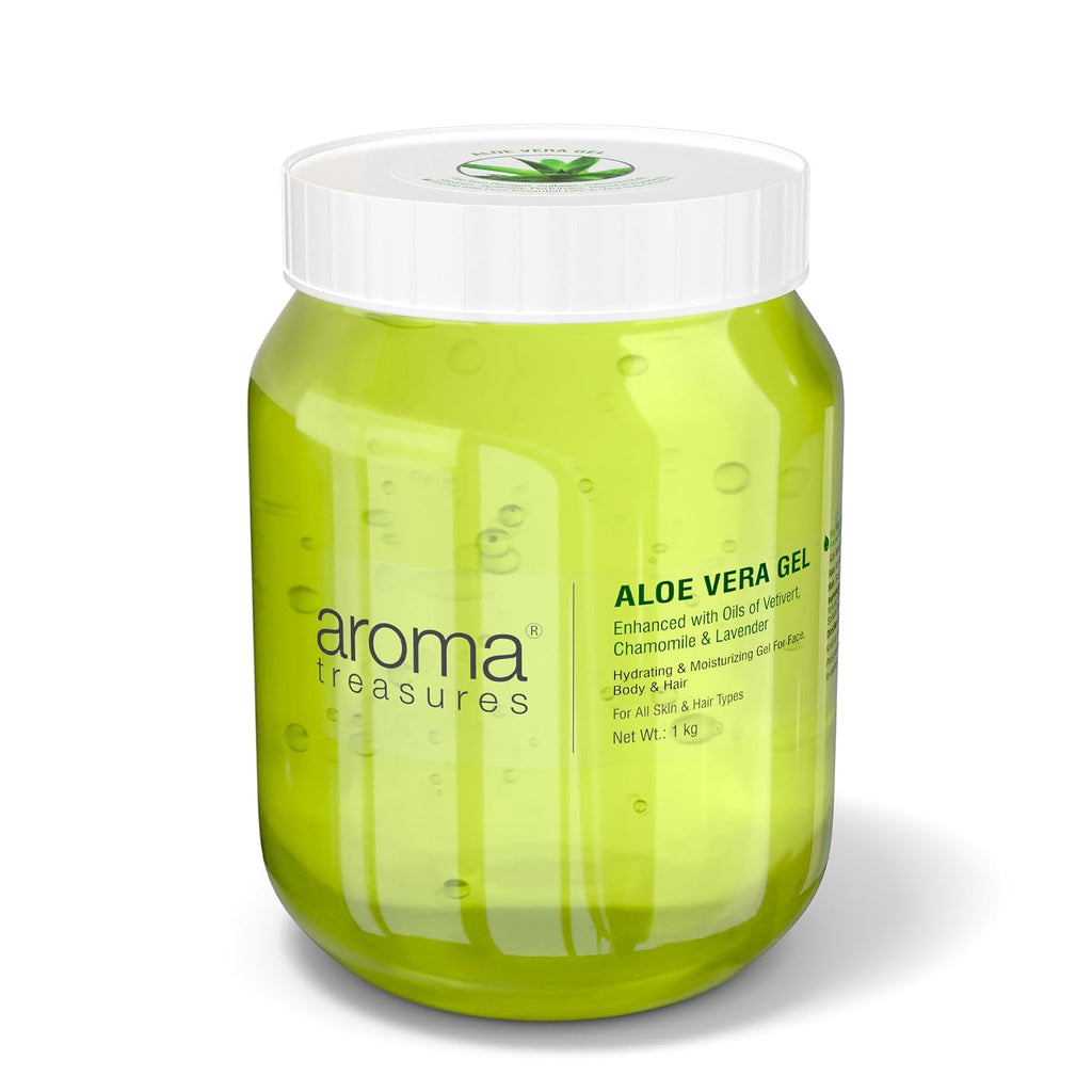 Aroma Treasures Aloe Vera Gel for Face, Body & Hair | Moisturizing & Hydrating Aloevera Gel | 98% Ingredients of Natural Origin | Pure Aloe Vera Gel for Skin, Hair & Pimples | 1kg