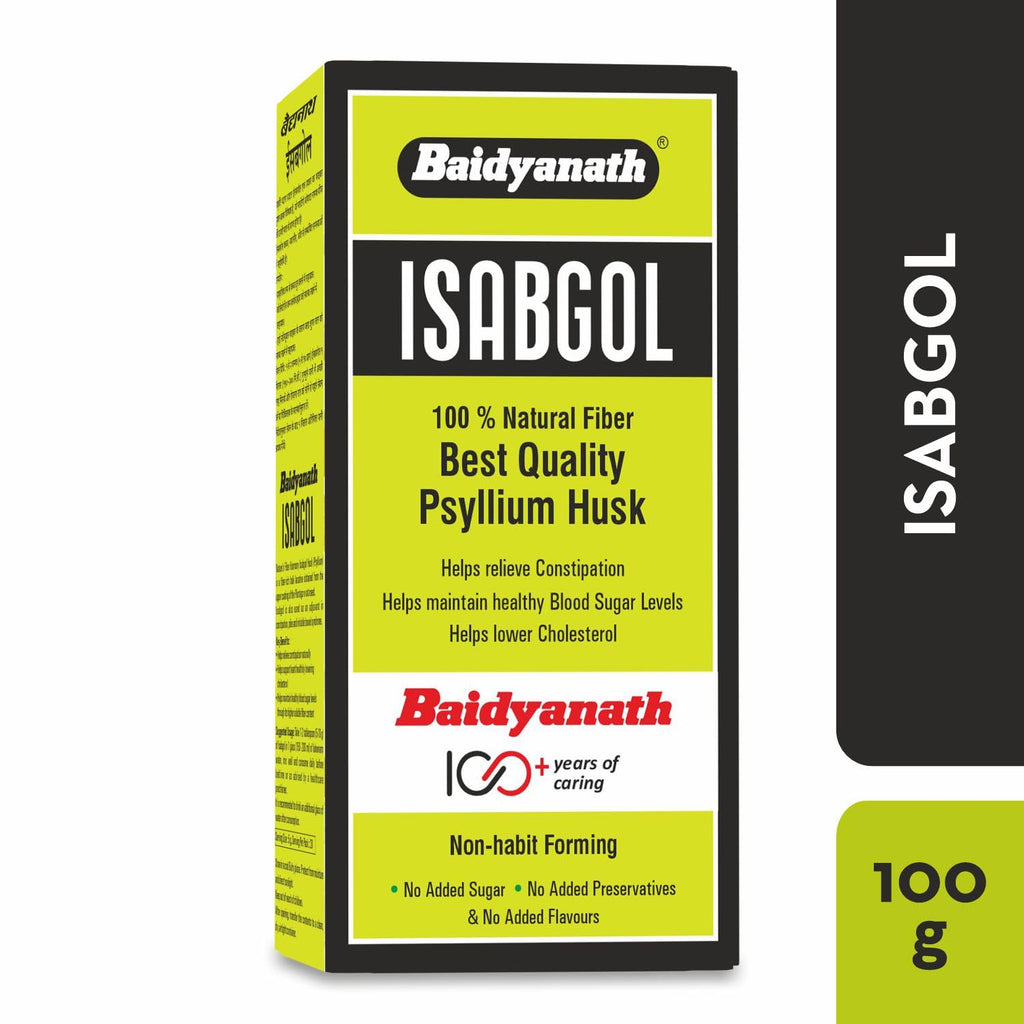 Baidyanath Asli Ayurved Isabgol 100 gm - Psyllium Husk Powder| Boosts Digestion | Constipation Relief Naturally | Rich Source Of Dietary Fiber Supplement