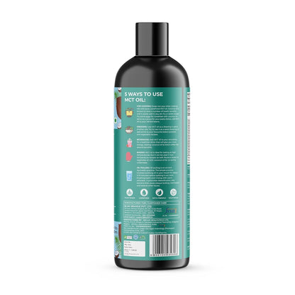 Boldfit MCT Oil C8 C10 Vegan Coconut Derived MCT for Keto and Paleo Friendly Cold Pressed Oil Supports Energy, Metabolism, Gut and Brain Function –500ml