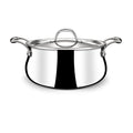 Stahl Artisan Triply Stainless Steel Belly Saucepot With Lid | Induction Base Casserole | Briyani Pot/ Handi | Stew Pot | 2.4 L | 18 Cm