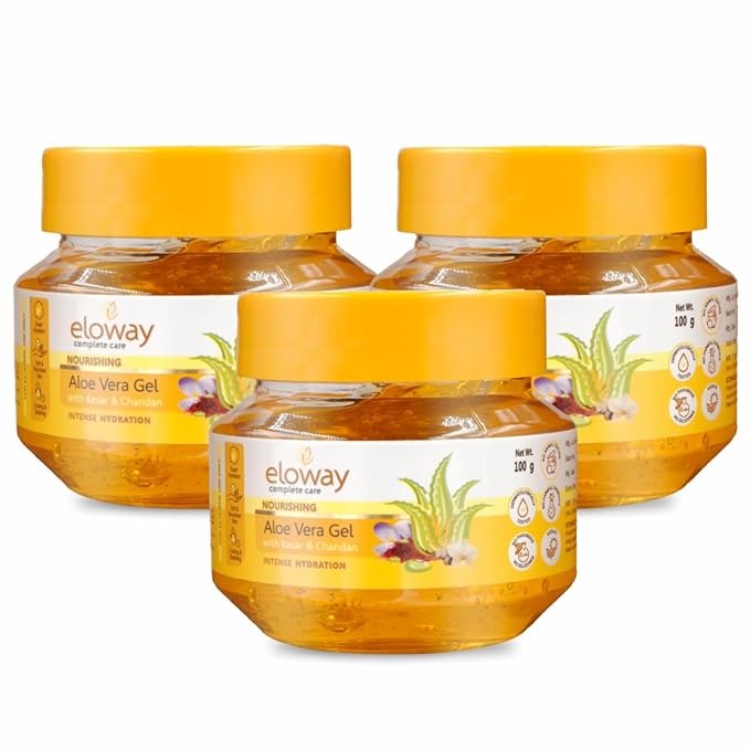 Eloway Kesar & Chandan Aloevera Gel - 100 gms (Pack of 3)