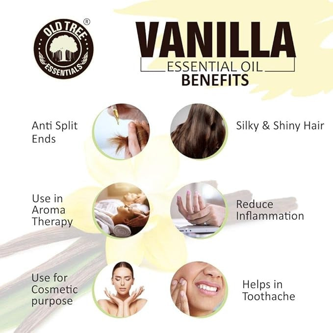 Old Tree Vanilla Essential Oil for Home Fragrance - 15 ml