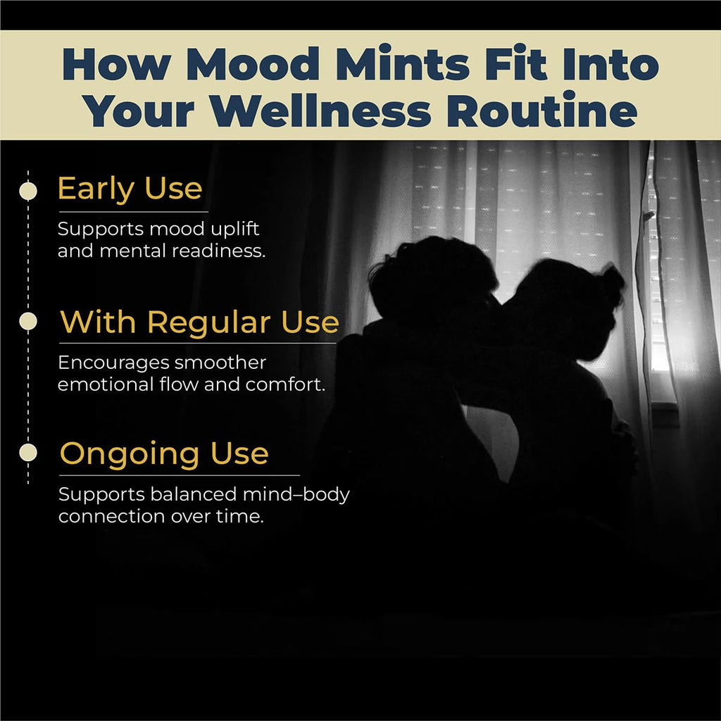 Cureveda Mood Mints for Him & Her | Herbal Mint Tablets for Mood Balance, Energy & Daily Wellness | Horny Goat Weed & Maca | Minty Fresh | Fast-Dissolving Tablets | 30 Mints