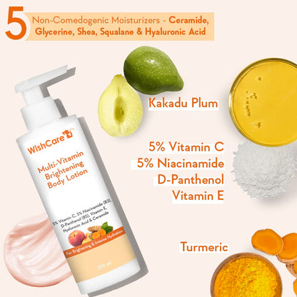 WishCare Multi-Vitamin Brightening Body Lotion - 200 ml