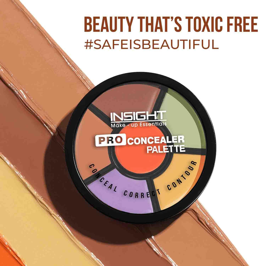 INSIGHT Pro Concealer Palette â€“ Shade Concealer | Makeup Wheel for Face | Satinâ€“Matte Finish | 3-in-1 Conceal, Contour & Correct | Waterproof | Full Coverage | 15gm